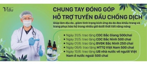 ViBa quyên góp xịt khoáng cho các lực luợng tuyến đầu chống dịch