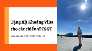 Tặng Xịt Khoáng ViBa Cho Cán Bộ CSGT Vũng Tàu